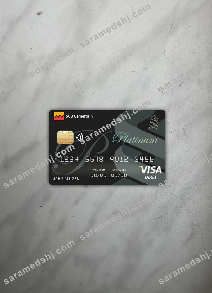 Cameroon SCB bank visa card photolook front